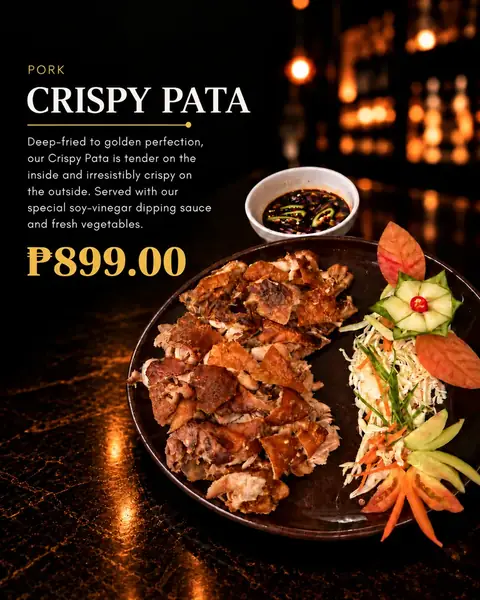 Crispy Pata menu poster