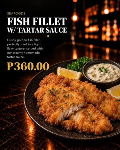 Fish Fillet menu poster