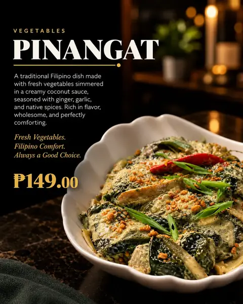 Pinangat menu poster