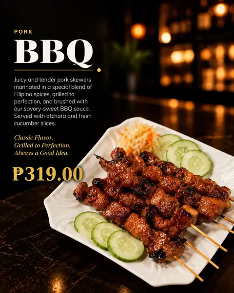 Pork BBQ menu poster